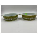 PAIR OF PYREX 471 CRAZY DAISY SPRING BLOSSOM