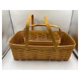 1998 LONGABERGER BASKET WITH HARD LINER & JERRY