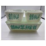 PYREX TURQUOISE AMISH BUTTERPRINT REGRIGERATOR