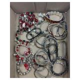 LOT OF COSTUME JEWELRY - STRETCH BRACELETS