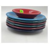 LOT OF 6 FIESTA 7" PLATES AND 5" BOWL