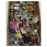 LOT OF COSTUME JEWELRY - PARTS & PIECES FOR