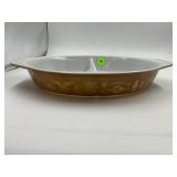 PYREX 1 /2QT EARLY AMERICAN DIVIDED CASSEROLE DISH