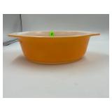 PYREX 043 SUNFLOWER ORANGE CASSEROLE DISH - NO LID