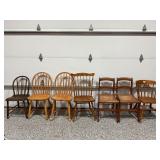 LARGE LOT OF ASSORTED ANTIQUE CHAIRS