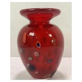 MURANO? ART GLASS VASE - 6 1/2" TALL