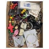 LOT OF COSTUME JEWELRY - RELIGIOUS BRACELETS AND