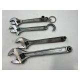 MODIFIED CRESCENT WRENCHES (4) - (2) 8", 10" & 12"