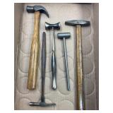 SMALL CLAW, TINNERS, JEWELERS & 2 SMALL METAL