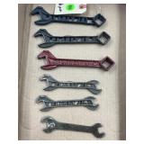 (6) 5" - 6 1/2" PLANET JUNIORS CUTOUT WRENCHES