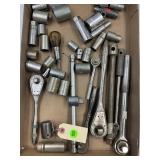 LOT OF HERBRAND 6 1/2" - 10" RATCHETS & SOCKETS