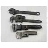 KEEN KUTTER PIPE WRENCH, CRESCENT WRENCH,