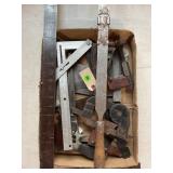 LOT OF TOOLS - SQUARE, STAPLER & MORE
