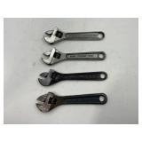 (4) 6" CRESCENT WRENCHES