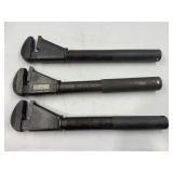 SET OF 3 EVERGRIP PIPE WRENCHES - 14"