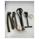 (3) STRAP WRENCHES - WOLVERINE, RIDGE & UNMARKED -