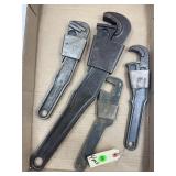 (4) SELF ADJUST NUT WRENCHES - 9" - 16"