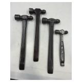 VLCHEK MOTORCYCLE HAMMER & 3 BALL-PEEN HAMMERS W/
