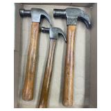 2 MAYDOLE, 1 SMALL MAYDOX CLAW HAMMERS