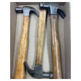 PLUMB, MONTGOMERY WARD, WILLARD CLAW HAMMERS