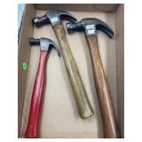 2 STANLEY, SMALL HANDYMAN CLAW HAMMERS