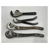OLIVER PIPE WRENCH 8" & BESSEMER PIPE WRENCH (2)