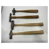 LOT OF 3 UNUSUAL BALL-PEEN HAMMERS & KELLY FLINT