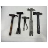 LOT OF 3 BOX OPENERS & 2 MULTI FUNCTIONAL HAMMERS