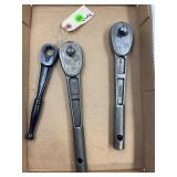 (2) 10" CRAFTSMAN RATCHETS & BLACK CRESCENT
