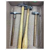 3 JEWELERS & 1 SMALL CLAW HAMMERS