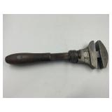 W & B CO. MONKEY PIPE WRENCH W/ WOOD HANDLE - 12"