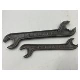 PEERLESS OPEN END WRENCHES (2) - 3/8 X 3/16 &