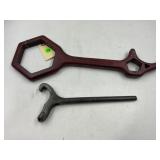 LOT OF (2) 10" & 16 1/2" FIRE HYDRANT WRENCHES