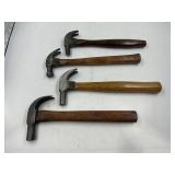 PLUMB, UNMARKED CLAW HAMMERS & 2 SHOEING