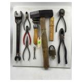 DISPLAY BOARD W/ BELL SYSTEM TOOLS - BRASS PADLOCK