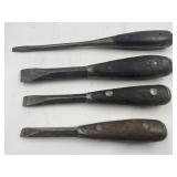 H. D. SMITH & CO. PERFECT HANDLE SCREWDRIVERS (4)