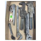 (6) SELF ADJUST PIPE WRENCHES - 6" - 12"