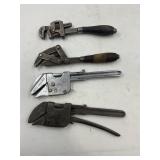 (4) PIPE WRENCHES - J. P. DANIELSON CO. 6", HOE