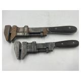 H. D. SMITH & CO. SCREW ADJUST MONKEY WRENCHES (2)