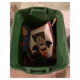 TOTE FULL OF HOLIDAY AND SEASONAL OUTDOOR FLAGS