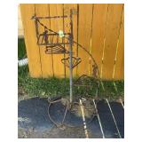 WROUGHT IRON SPIRAL PLANT STAND - 20" X 40" TALL