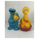 SESAME STREET BIG BIRD & COOKIE MONSTER BANKS BY