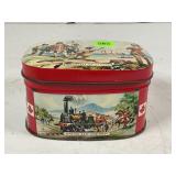 VINTAGE MARBLES IN METAL TIN - UP TO 1 1/2"