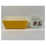 PYREX 501 B EARLY AMERICAN & 0502 REFRIGERATOR