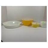 PYREX 473 CASSEROLE DISH, 228 PIE PLATE, 407 7 OZ