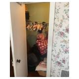 CONTENTS OF CLOSET IN BEDROOM - LARGE SELECTION