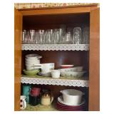 CONTENTS OF KITCHEN CABINETS, CORELLE, CORNING
