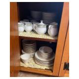 CONTENTS OF KITCHEN CABINETS - TOASTER OVEN,