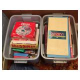 CONTENTS OF CUPBOARD & MORE - TOTES OF BOARD
