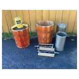 PAIR OF WHITE MOUNTAIN ICE CREAM BUCKETS - ONE